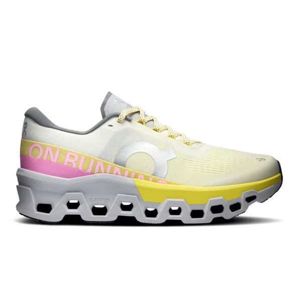 On Running Shoes - On Ivory Lime Women Cloudmonster 2 running sneakers 9